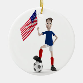 USA Soccer Ceramic Tree Decoration