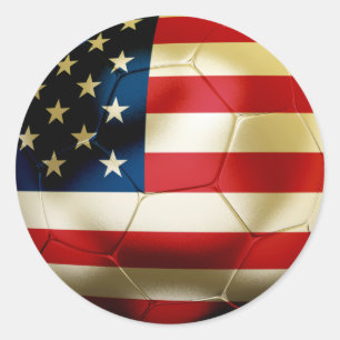 USA Soccer Classic Round Sticker