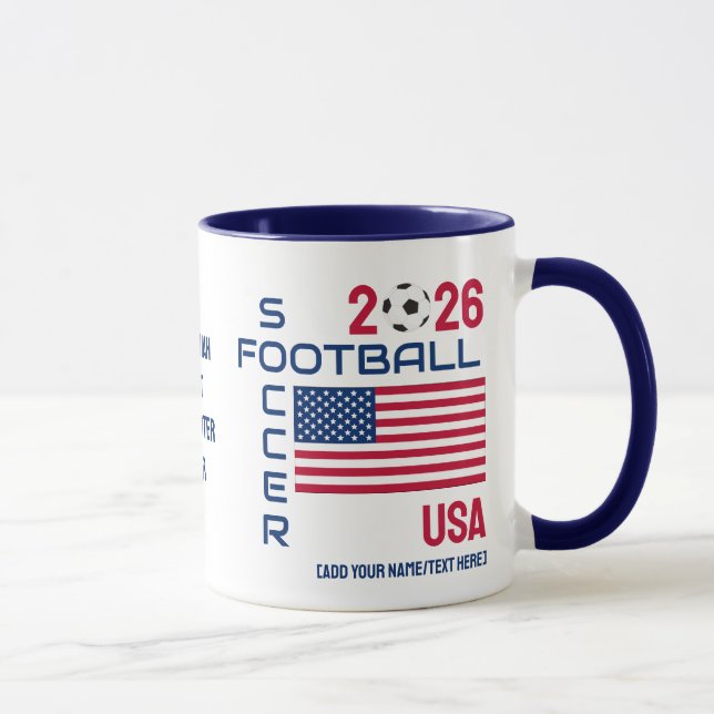 USA Soccer Custom 2026 ANY YEAR Mug (Right)
