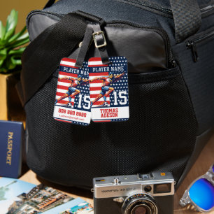 USA Soccer Eagle Athlete Patriotic National Team  Luggage Tag