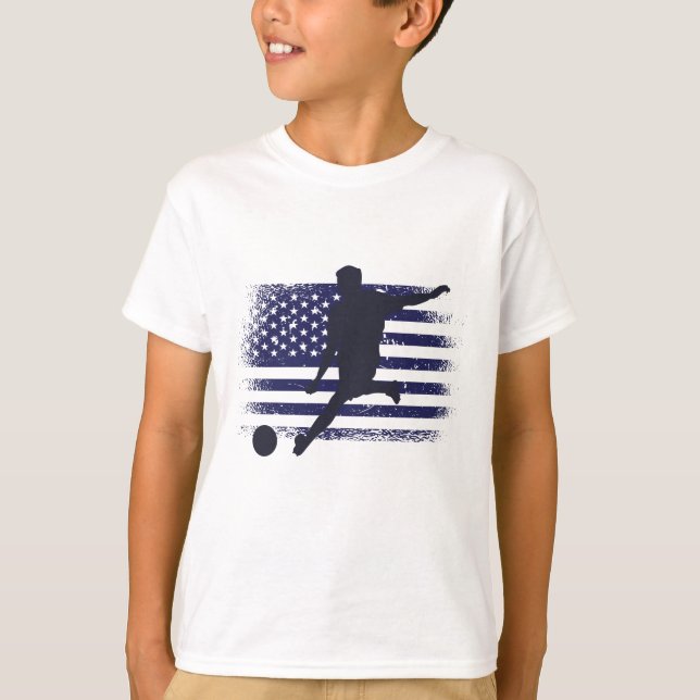 USA Soccer Fan Jersey Shirt American Flag (Front)