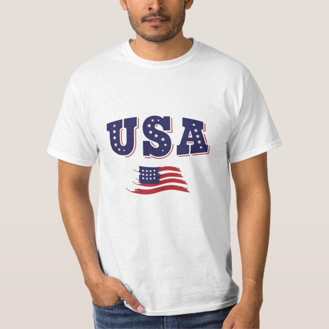 USA Soccer Fan Jersey Shirt American Flag (Front)