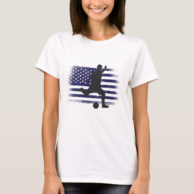 USA Soccer Fan Jersey Shirt American Flag (Front)