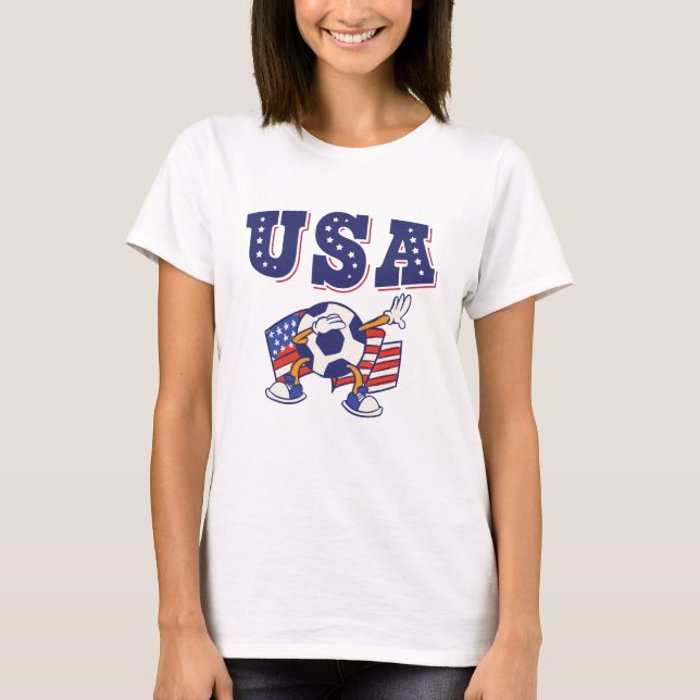 USA Soccer Fan Jersey Shirt American Flag (Front)