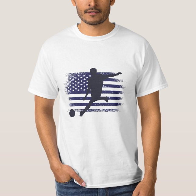 USA Soccer Fan Jersey Shirt American Flag (Front)