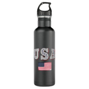 USA Soccer Fan Jersey Shirt American Flag 710 Ml Water Bottle