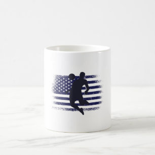USA Soccer Fan Jersey Shirt American Flag Coffee Mug