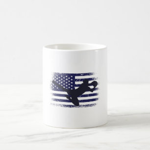 USA Soccer Fan Jersey Shirt American Flag Coffee Mug