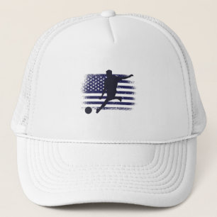 USA Soccer Fan Jersey Shirt American Flag Trucker Hat