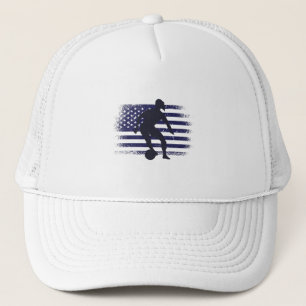 USA Soccer Fan Jersey Shirt American Flag Trucker Hat