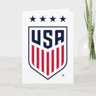 Usa Soccer Frontck Crest White Uswnt Officially Li Card