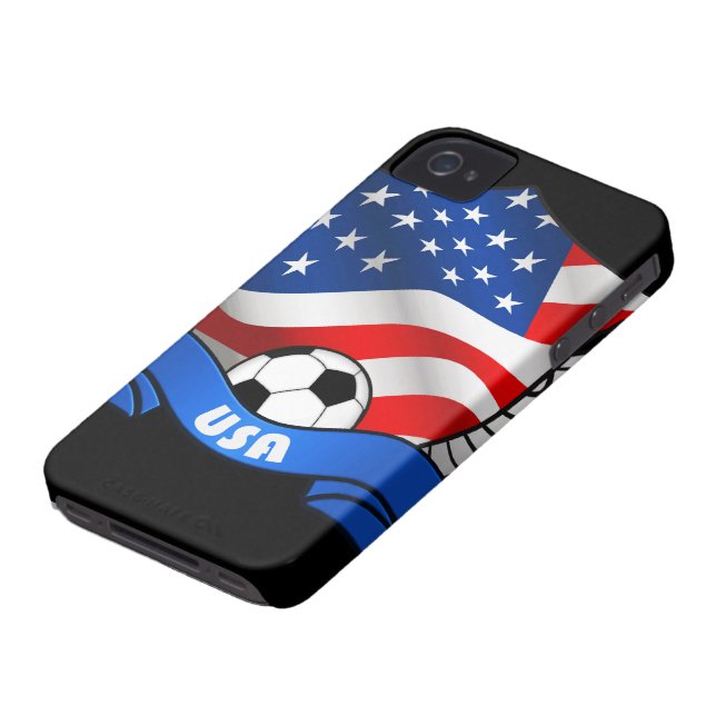 USA Soccer iPhone 4/4S Case-Mate Barely There Case-Mate iPhone Case (Bottom)