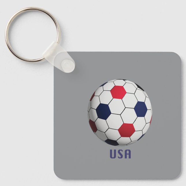 USA Soccer Key Ring (Front)