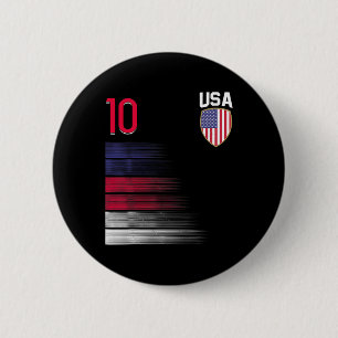 Usa Soccer Ll Flag Jersey  6 Cm Round Badge