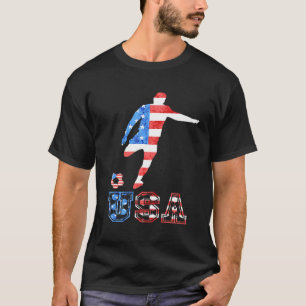 USA Soccer Player American Roots America American  T-Shirt