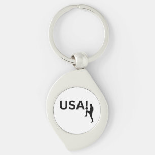 USA soccer player Key Ring