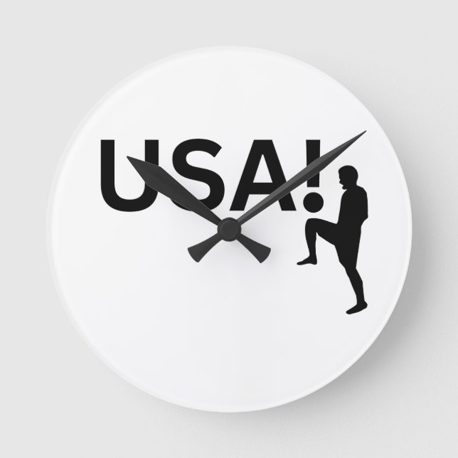 USA soccer player Round Clock (Front)