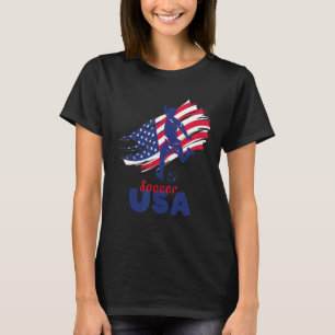 USA Soccer    player the Team   Soccer USA Flag T-Shirt