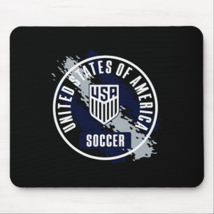 Usa Soccer Retro Paint Red Usmnt Officially Licens Mouse Mat