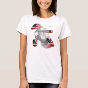USA Soccer Shields Ladies Spaghetti Strap T-Shirt
