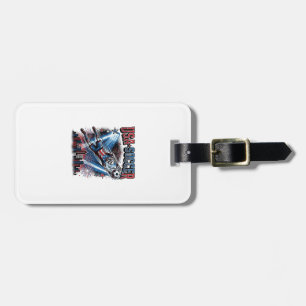 USA Soccer Skeleton Striker Nations Premium Sports Luggage Tag