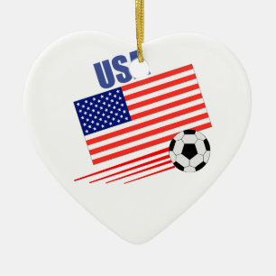 USA Soccer Team Ceramic Tree Decoration