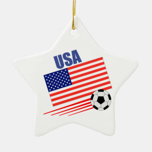 USA Soccer Team Ceramic Tree Decoration