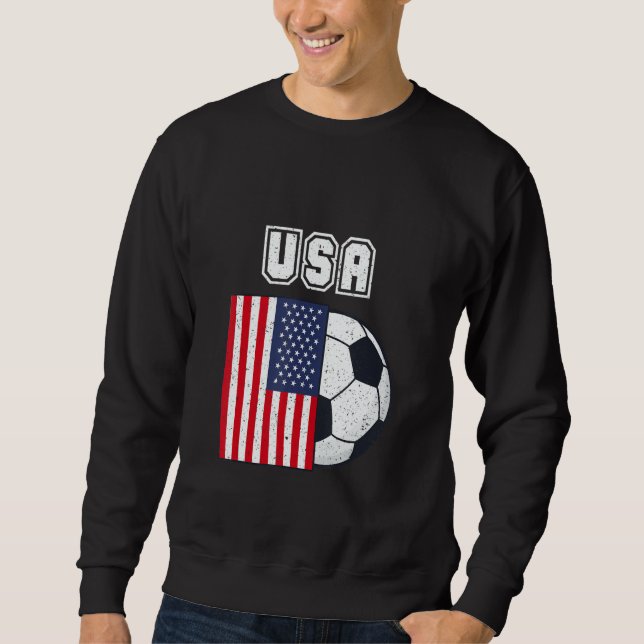 Usa Soccer Team Flag Sweatshirt (Front)