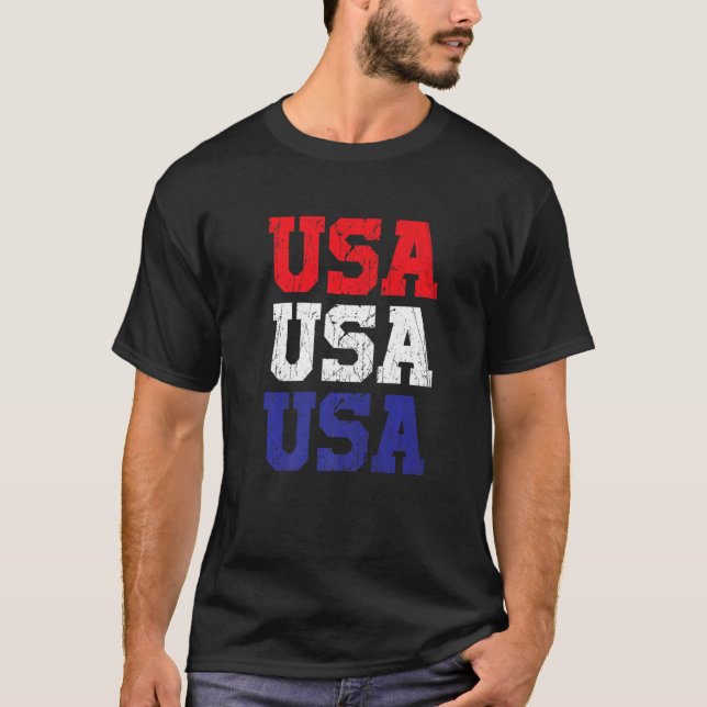 USA Soccer USA Patriotic Soccer Premium T-Shirt (Front)