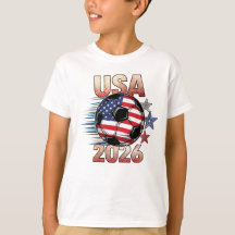 USA Soccer with Red White Blue Stars 2026 for Kids