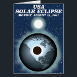 USA Solar Eclipse 2017 vintage poster<br><div class="desc">USA Solar Eclipse 2017 - Monday august 21 2017 Full solar eclipse across the continental united states!.</div>