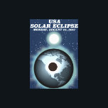 USA Solar Eclipse 2017 vintage poster Canvas Print<br><div class="desc">USA Solar Eclipse 2017 - Monday august 21 2017 Full solar eclipse across the continental united states!.</div>