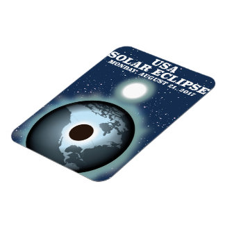 USA Solar Eclipse 2017 vintage poster Magnet
