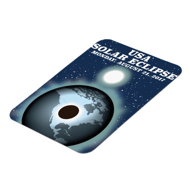 USA Solar Eclipse 2017 vintage poster Magnet (Left Side)