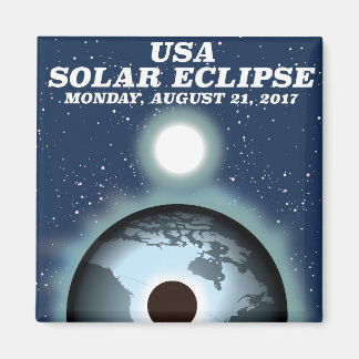 USA Solar Eclipse 2017 vintage poster Magnet