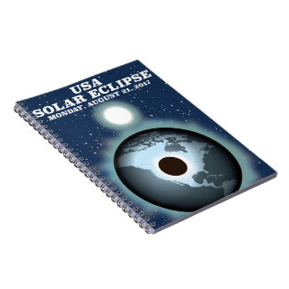 USA Solar Eclipse 2017 vintage poster Notebook