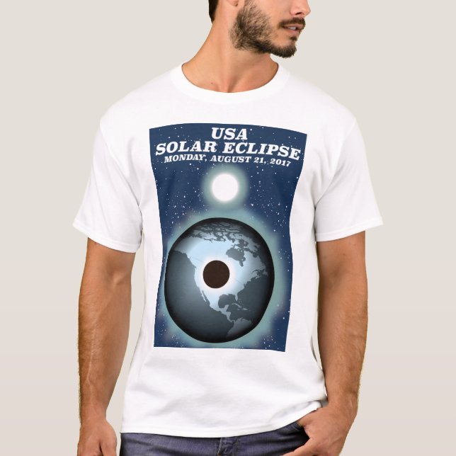 USA Solar Eclipse 2017 vintage poster T-Shirt (Front)