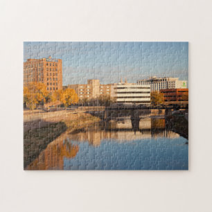 USA, South Dakota, Sioux Falls, City Skyline Jigsaw Puzzle