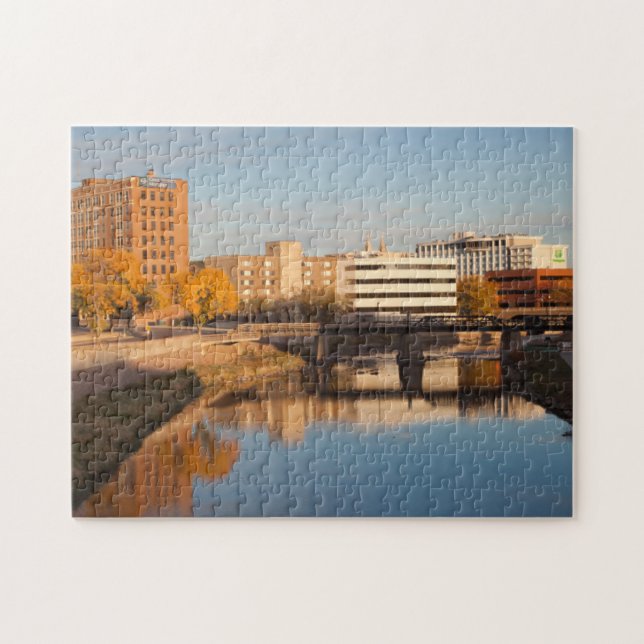 USA, South Dakota, Sioux Falls, City Skyline Jigsaw Puzzle (Horizontal)