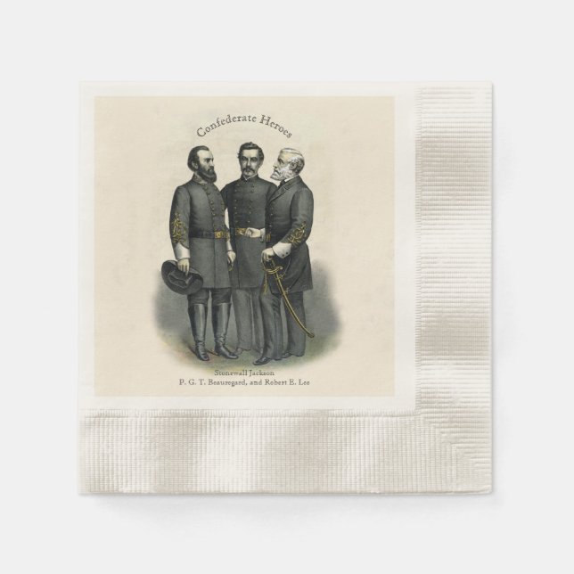 🎄✨ USA Southern Generals Civil War Heroes  Napkin (Front)