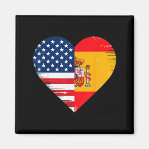 Usa Spain Heart - Dual Citizenship  Magnet