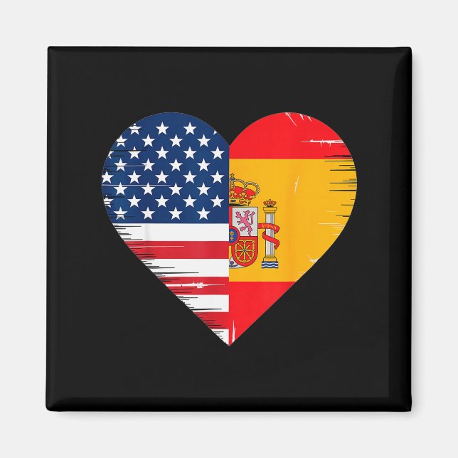 Usa Spain Heart - Dual Citizenship  Magnet (Front)