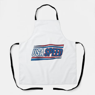 USA Speed Racing Patriotic Vintage Vector Design_1 Apron