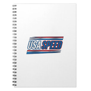 USA Speed Racing Patriotic Vintage Vector Design_1 Notebook