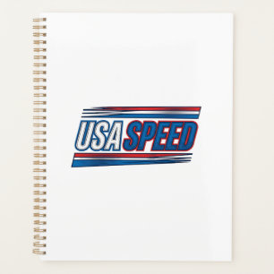 USA Speed Racing Patriotic Vintage Vector Design_1 Planner