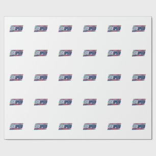 USA Speed Racing Patriotic Vintage Vector Design_1 Wrapping Paper