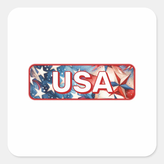 USA SQUARE STICKER (Front)