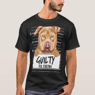 Usa Staffordshire Terrier Mugshot Guilty Dog T-Shirt