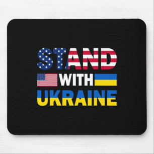 Usa Stand With Ukraine Pride Patriotic Flag Mouse Mat
