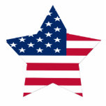 USA Star American Flag Photo Sculpture Magnet<br><div class="desc">USA star shaped American flag patriotic magnet</div>